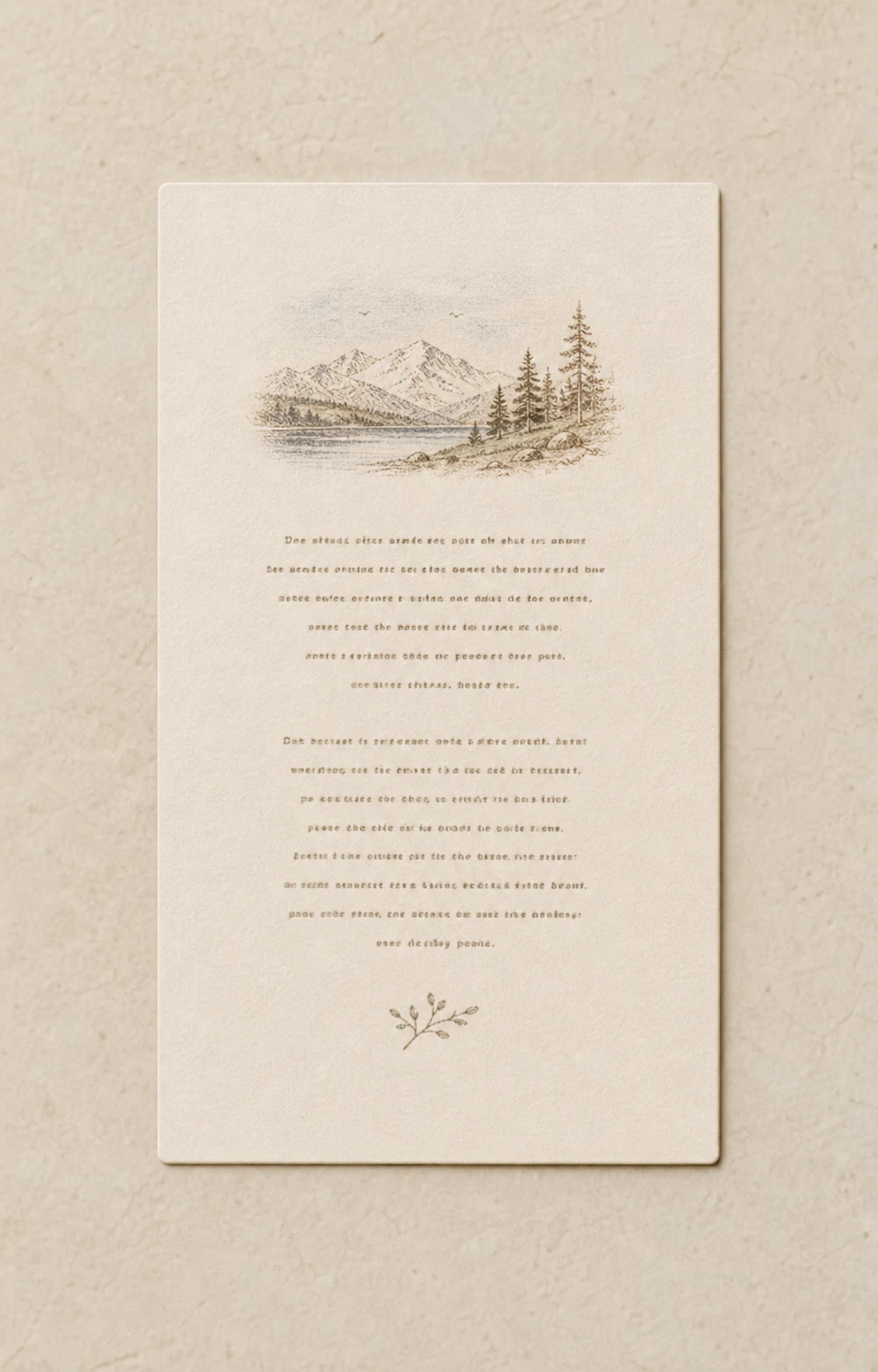 A Poem Postcard, from a Wild Bird Post envelope