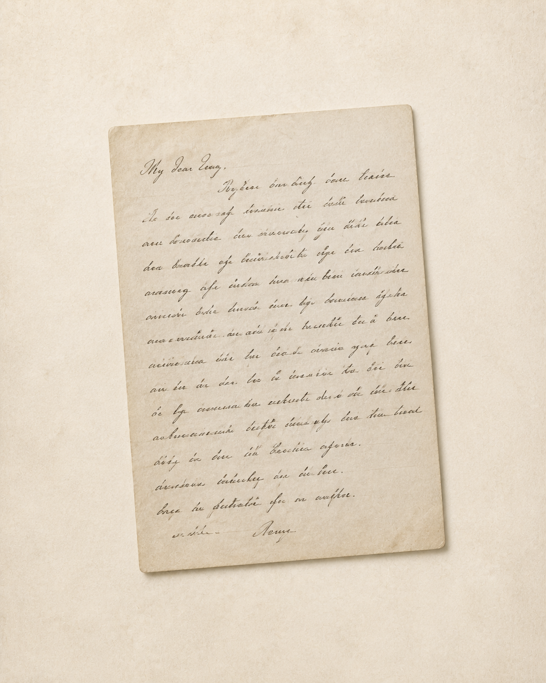 A Handwritten Letter, from a Wild Bird Post envelope
